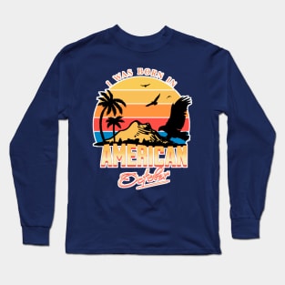 Was Born in American, October Retro Long Sleeve T-Shirt